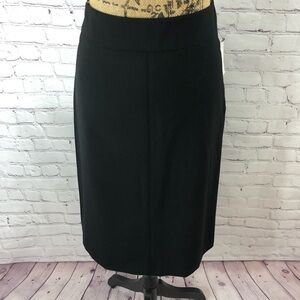 DKNY Black Wool Blend Pencil  Skirt